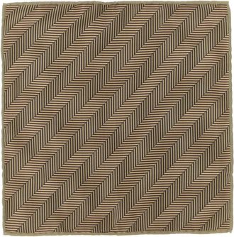 Brunello Cucinelli Beige Chevron Printed Pocket Square