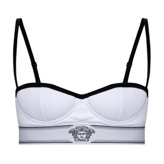 Versace Ondergoed, Dames, Wit, XL, Katoen, Medusa Head Beha