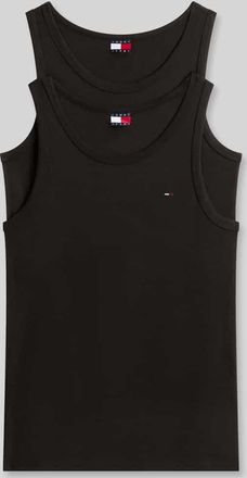 Tommy Jeans Slim Fit Tank Top aus reiner Baumwolle im 2er-Pack in Black, Gr&ouml;&szlig;e XXL