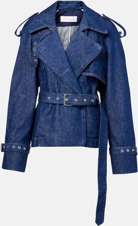 Dries Van Noten Giacca di jeans con cintura