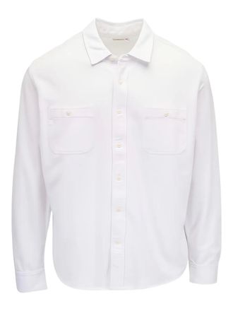 Faherty chest-pocket shirt - men - Organic Cotton/Elastane - M - White