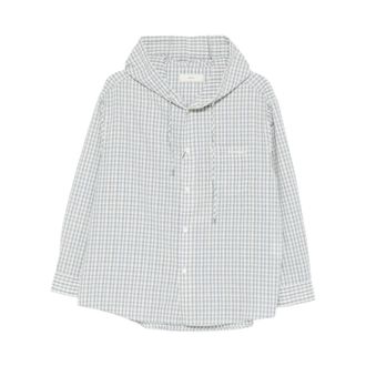 Dunst Shirts, female, Beige, Size: XS Hooded Check Shirt
