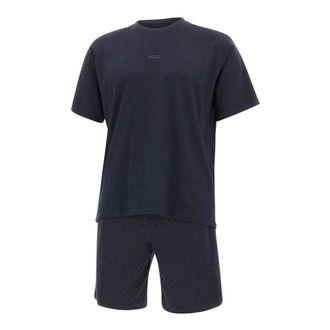 HUGO BOSS Nachtkleding, Heren, Blauw, L, Katoen, Pyjama Set