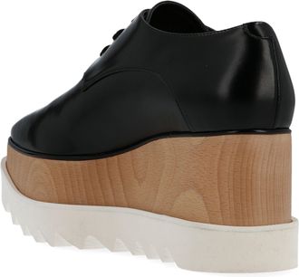 Stella McCartney Womens Black Polyethylene Wedge Sandals