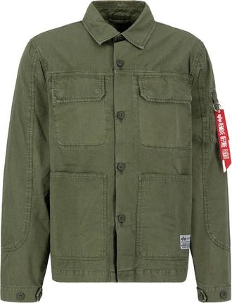 Alpha Industries Alpha Industries Mens Color Block Overshirt - Olive - Size Medium