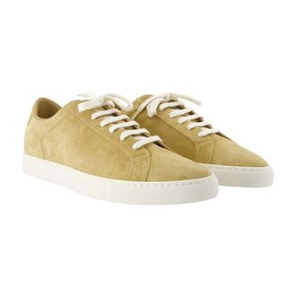 Common Projects Mens Suede Sneaker Beige Calfskin
