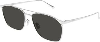 Saint Laurent Sunglasses, unisex, Gray, Size: 57 MM Vincent Sunglasses in Silver