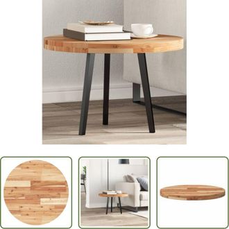 vidaXL vidaXL Tavolo da pranzo - Piano Tavolo Rotondo &Oslash;60x4 cm in Legno Massello di Acacia