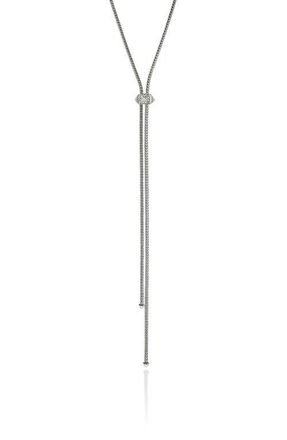 John Hardy Icon Stud Lariat Necklace, Sterling Silver, Diamonds at Nordstrom, Size 18