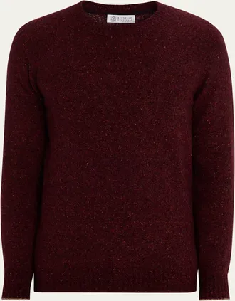 Brunello Cucinelli Mens Alpaca Wool Blend Crewneck Sweater