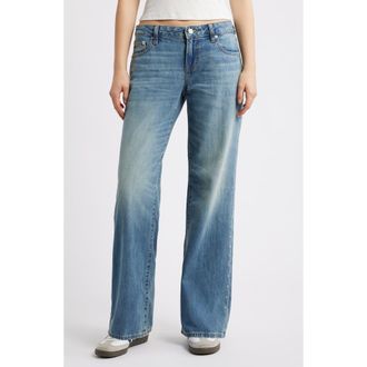 PacSun Blanka Low Rise Wide Leg Jeans in Medium Indigo at Nordstrom, Size 24