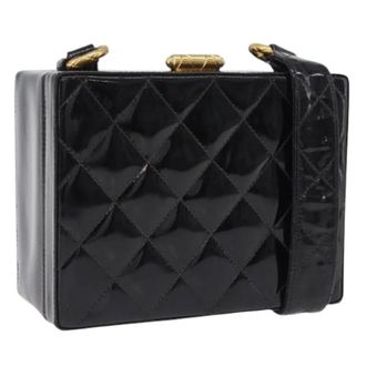 Chanel Pre-owned Vintage Patent Leather Cross Body Bag - Dames - Pre-owned - Zwart - Maat: ONE Size Leer