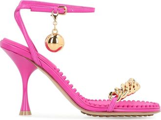 Bottega Veneta Schoenen, Dames, Roze, 38 1/2 EU, Leer, Dot Sandalen met Hak