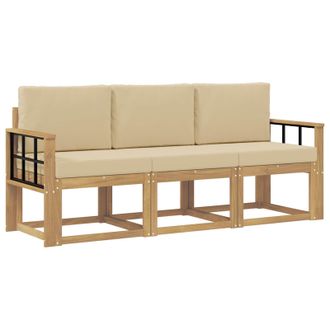 vidaXL Conjunto De Sof&aacute;s De Exterior 3 Pcs Vidaxl
