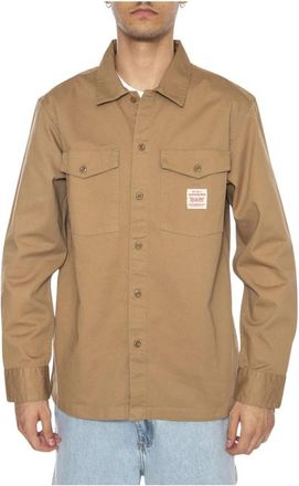 Levi's Camicia Worker - Heren - Casual Overhemden - Bruin - S - Katoen - Overhemden