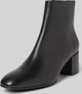 Högl Ankle Boots aus Leder mit Blockabsatz in Black, Größe 37