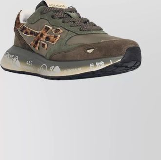 Premiata lauryn sneakers suede and fabric design
