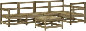 vidaXL 6 Piece Garden Lounge Set Impregnated Wood Pine vidaXL