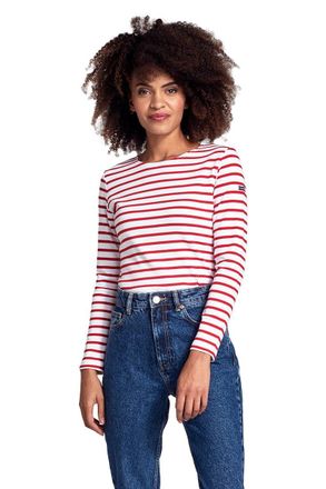 Armor Lux Armor Lux Womens Marini&egrave;re Lesconil T-Shirt, Blanco (White/Braise 320), 10 (Size: 1)