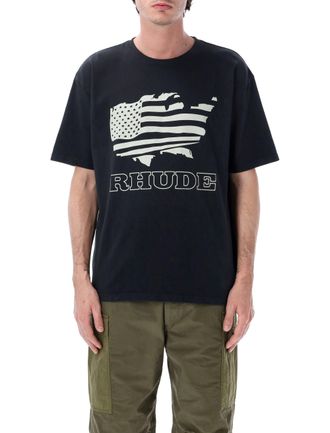 Rhude Banner Tee American Flag T Shirt