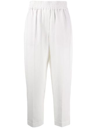 Brunello Cucinelli Viscose And Linen Fluid Twill Baggy Pull-On Pants