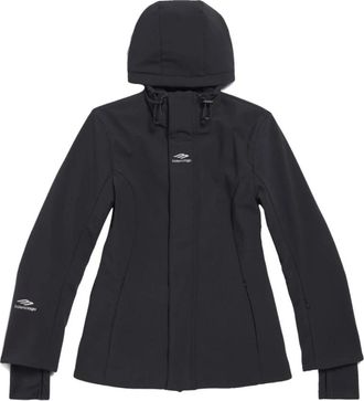 Balenciaga Zwarte Sports Icon Ski Parka - Dames - Zomerjassen - Zwart - S - Jassen