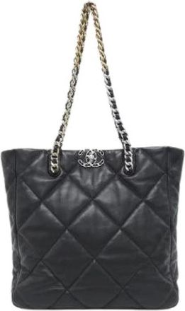 Chanel Pre-owned 19 Lambskin Shoulder Bag - Dames - Vintage Shopper - Zwart - ONE Size - Leer - Vintage