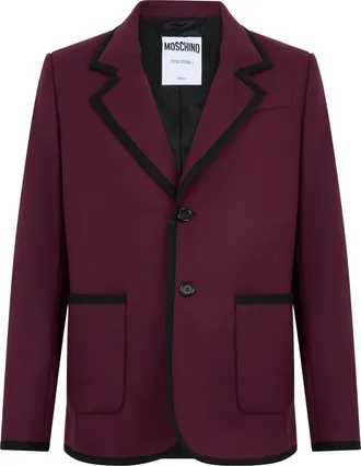 Moschino Jassen, Heren, Rood, L, Wol, Elegant Jas