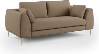 Divani.Store Divani.store - Plano Sof&aacute; Moderno En Microfibra T&eacute;cnica Desmontable 196 Cm Marr&oacute;n