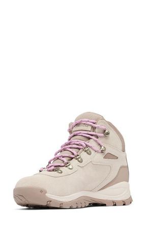 Columbia Newton Ridge Amped Waterproof Hiking Boot in Dark Stone/Cosmos/Beige at Nordstrom, Size 8.5