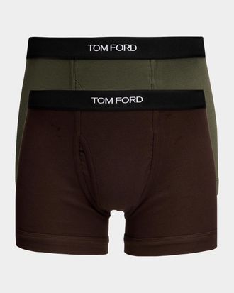 Tom Ford Men & apos;s 2-Pack Solid Jersey Boxer Briefs