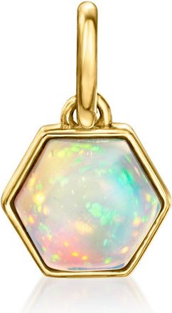 RS Pure by Ross-Simons Opal Geometric Charm in 14kt Yellow Gold