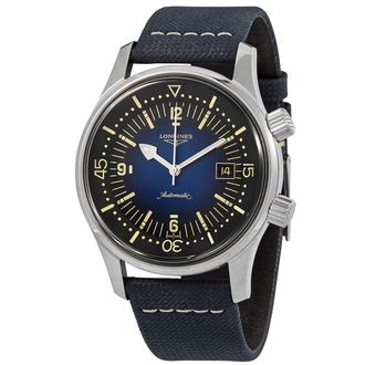 Longines Pre-owned Longines Legend Diver Automatic Blue Lacquered Dial Mens Watch L3.774.4.90.2