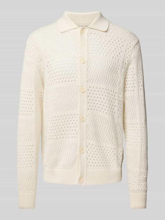 Mc Neal Cardigan mit Lochmuster in Sand, Gr&ouml;&szlig;e XL