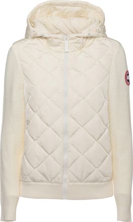 Canada Goose Wool-Blend Jacket With Quilted Down Front And Hoodie