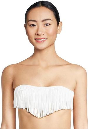 L*Space Dixie Top Womens Swimwear White : LG (36C-D), Nylon/Spandex