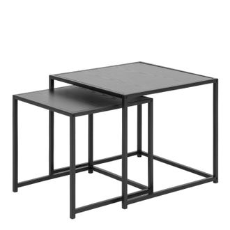 Furniture To Go Seaford Nest of Tables in Ash Black