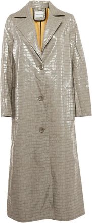 Stand Studio pre-owned croc-embossed coat - Neutrals