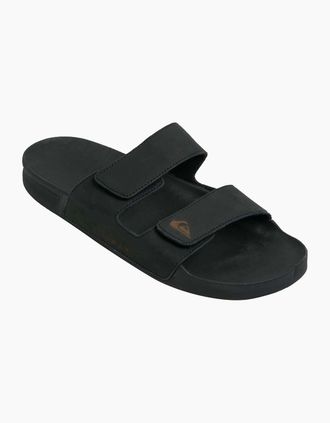 Quiksilver Mens Quiksilver Mens Rivi Leather Slides - Black - Size: 11