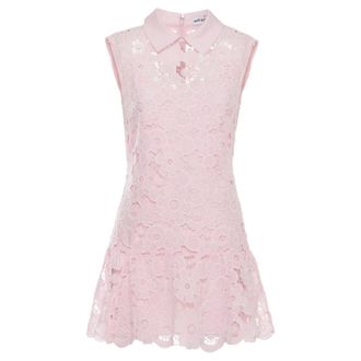 Self Portrait Mini-jurk met kanten kraag - Dames - Korte kleedjes - Roze - 2XS - Kleedjes