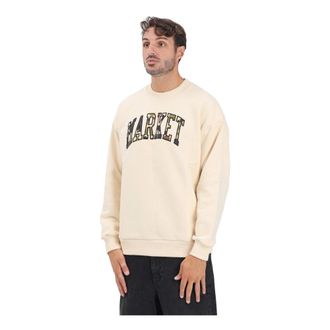Market Sudadera con Cuello Redondo - Sweatshirts & Hoodies - Hombre - Beige - XL
