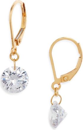 Nordstrom Floating Cubic Zirconia Drop Earrings in 14K Gold Plated at Nordstrom