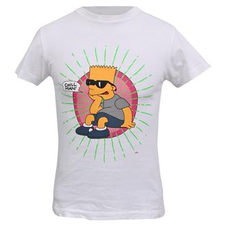 Off-white x The Simpsons Chill, Man! T-Shirt in White Cotton