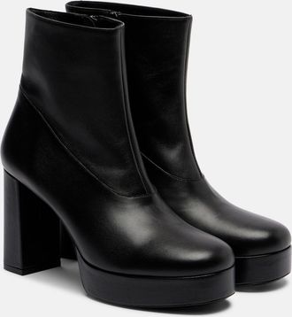Staud Jodie leather platform ankle boots