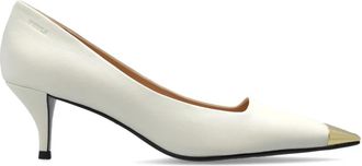 Furla Metal Decollete Schoenen met Hak - Dames - Pumps - Beige - 41 EU - Leer - Schoenen