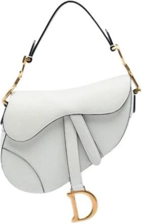 Dior Pre-owned Saddle Schoudertas - Dames - Vintage Schoudertas - Wit - ONE Size - Leer - Vintage