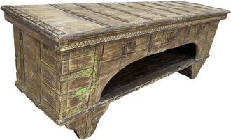 Wanderlust Deco Mueble Bajo De Madera Artesanal 165-175x45x57h Cm