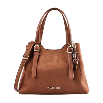 Valentino Winnie Winter Tote - Dames - Tassen - Bruin - Maat: ONE Size Su&egrave;de
