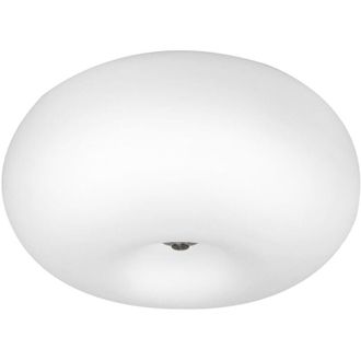 Eglo Eglo - Plafoniera Contemporanea Optica Acciaio Nichel Satinato 2 Luci E27 Ip20