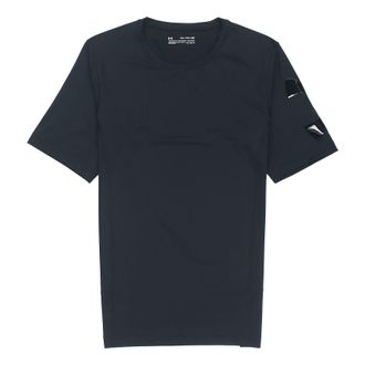 Under Armour Mens Under Armour Casual Breathable Round Neck Tight Sports Short Sleeve Black 1351815-001